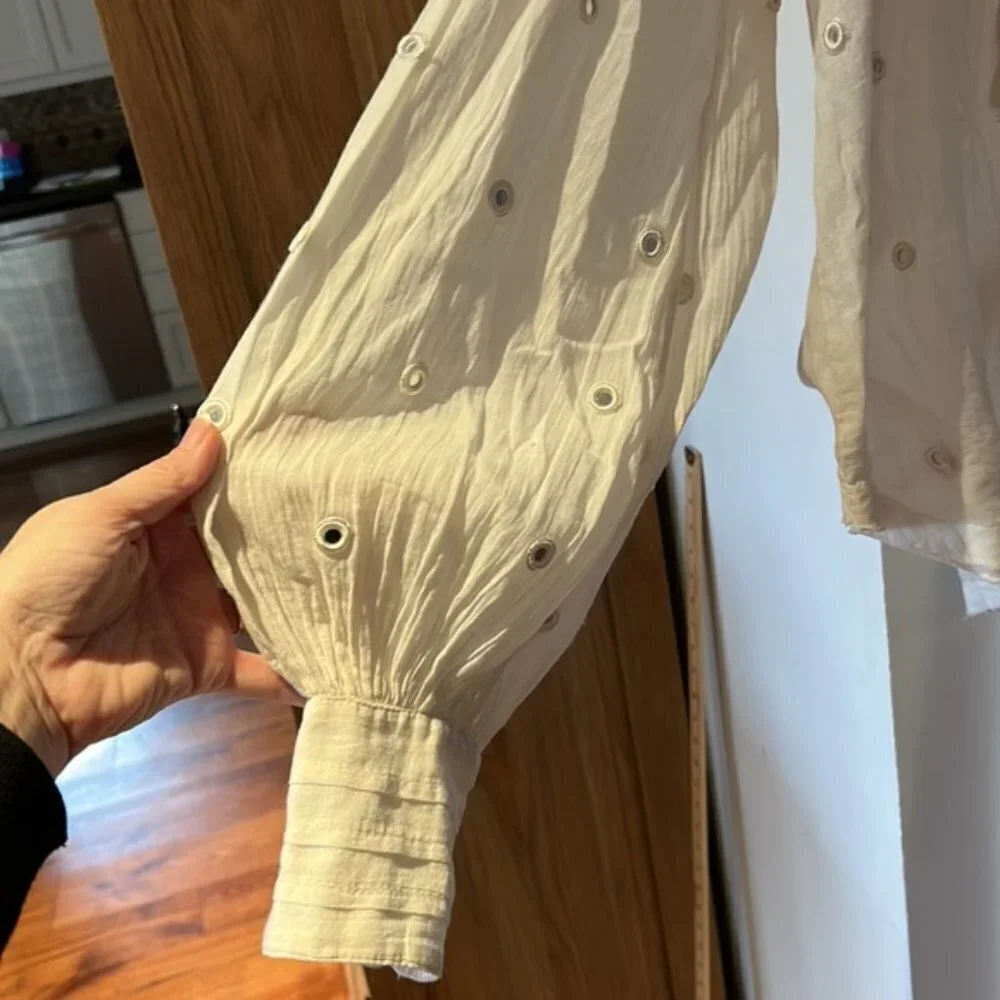 FREE PEOPLE shine bright blouse small